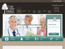 Tablet Screenshot of cedarvalleymedical.com